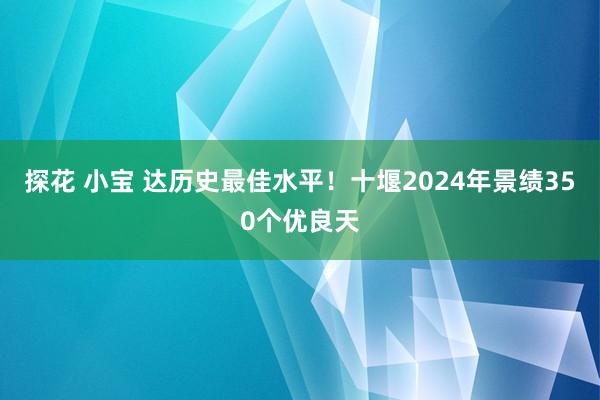 探花 小宝 达历史最佳水平！十堰2024年景绩350个优良天