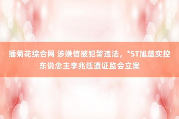 插菊花综合网 涉嫌信披犯警违法，*ST旭蓝实控东说念主李兆廷遭证监会立案