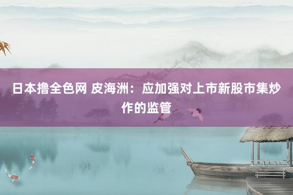 日本撸全色网 皮海洲：应加强对上市新股市集炒作的监管
